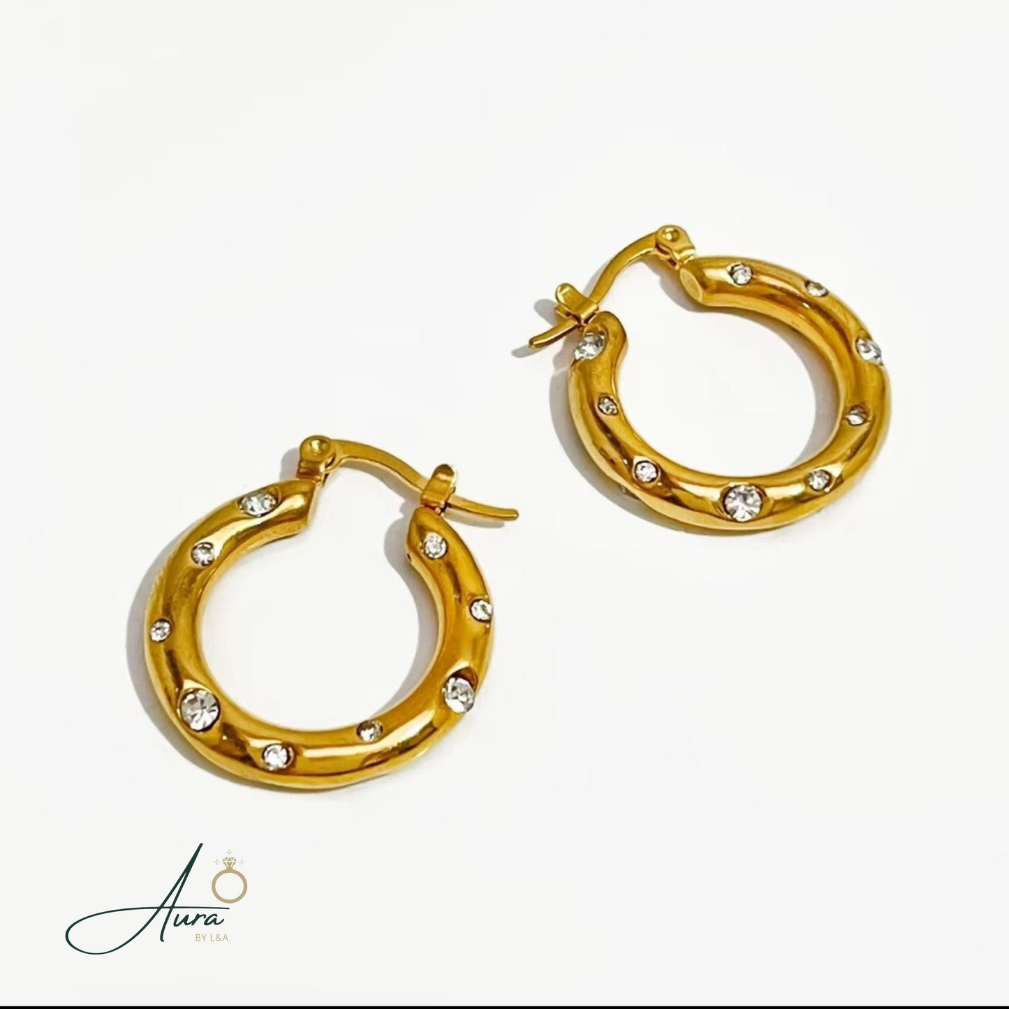 Classic Bali Earrings with Crystals
