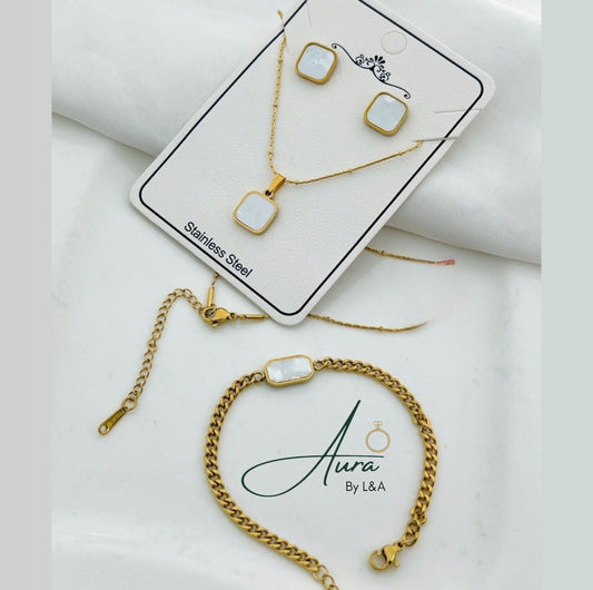 Bracelet, Earrings & Necklace Set